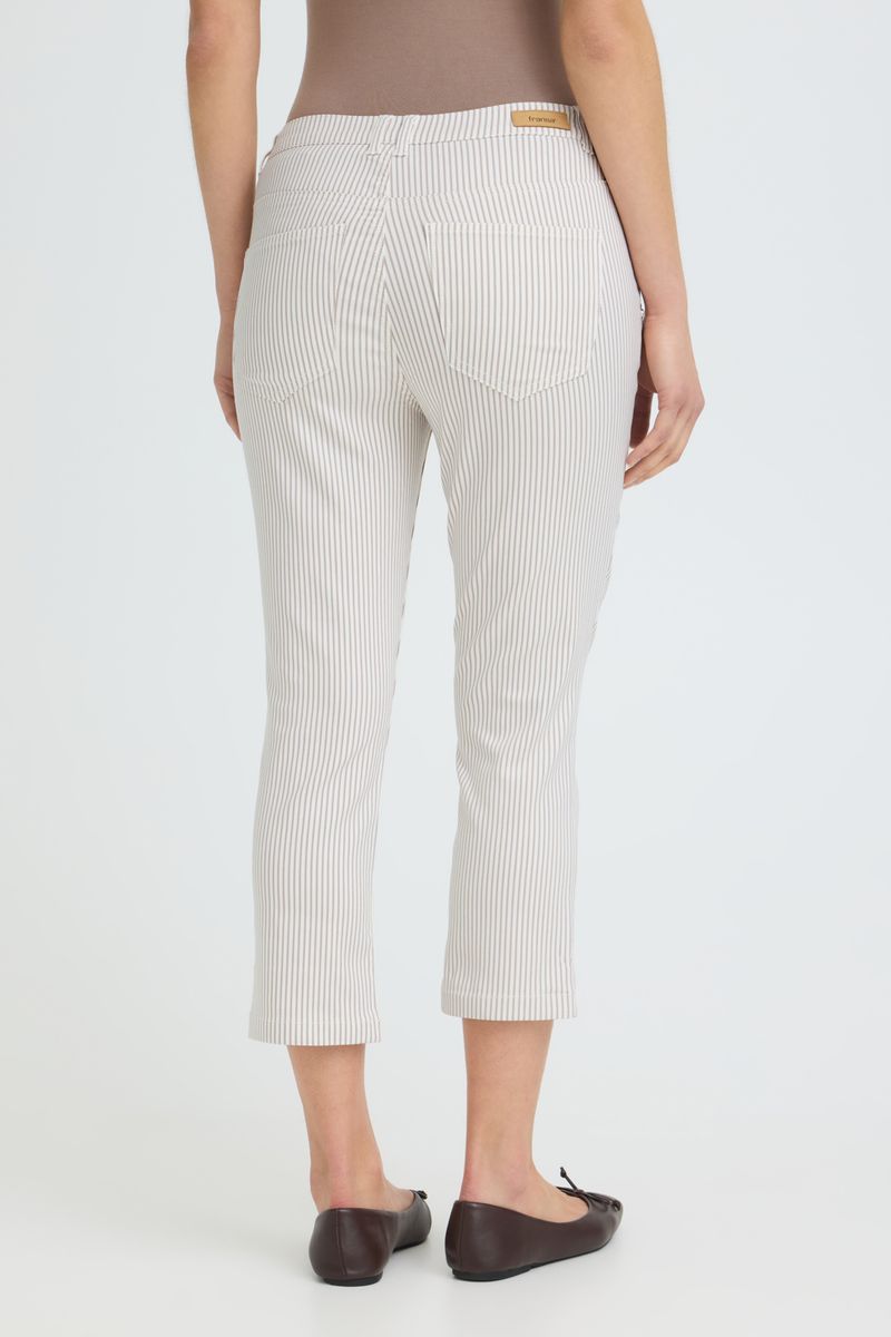 Irene capri beige stripe
