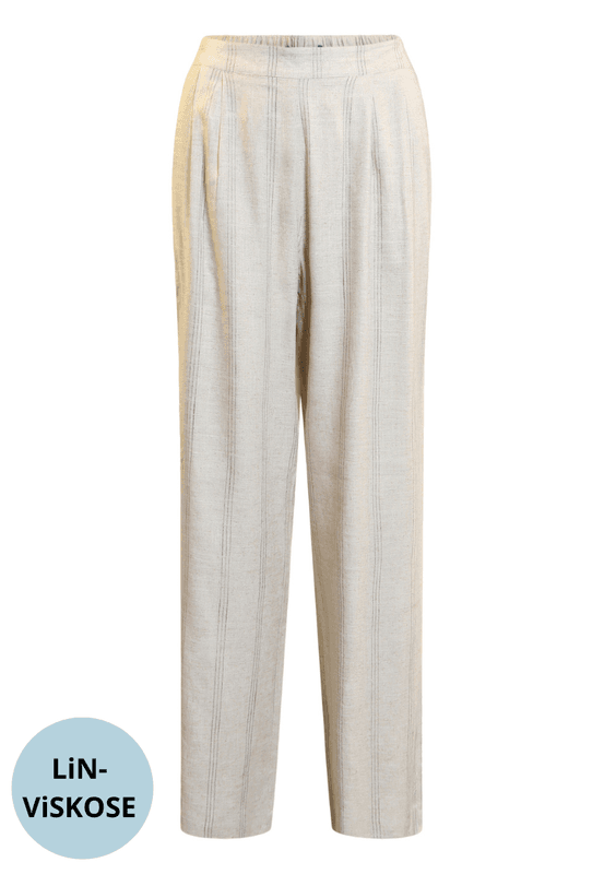 Carine linbukse natur stripe 78 cm