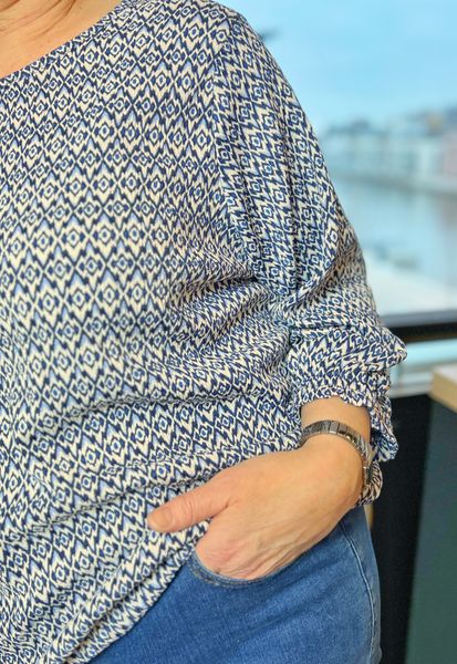 Hovedbilde Irene topp zig zag blue