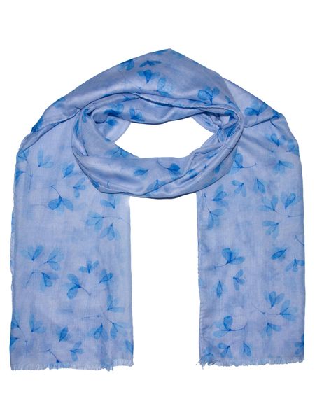 Hovedbilde Skjerf m/blader lys blå