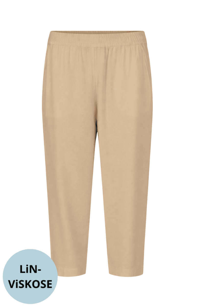 Inger capri bukser lin sand