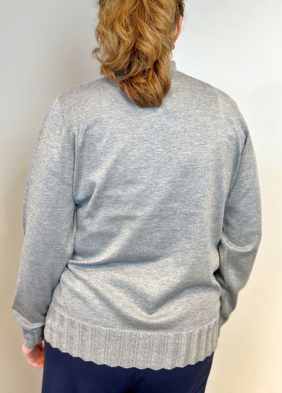 Kjersti blusegenser gråmelert