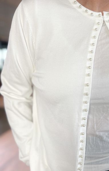 Hovedbilde Helga cardigan kremhvit perle