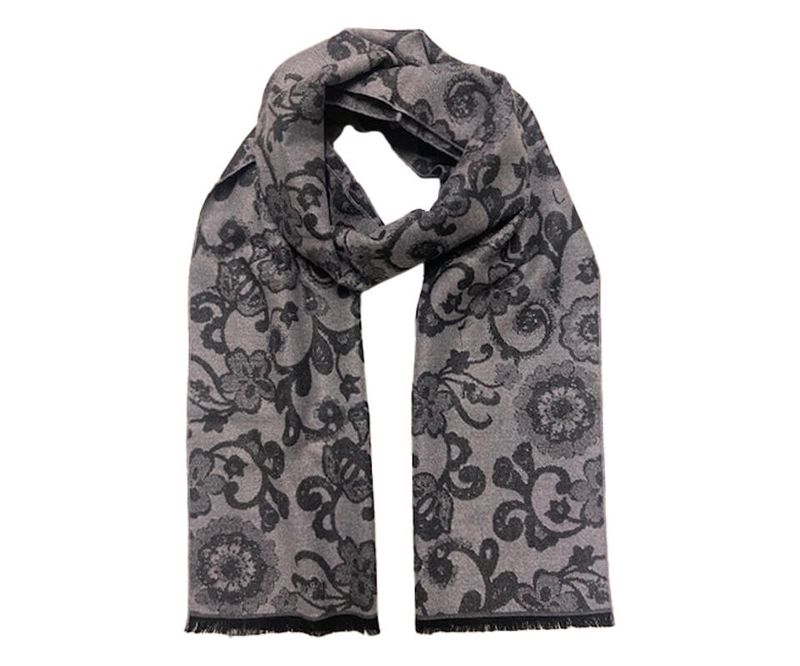 Skjerf paisley grå