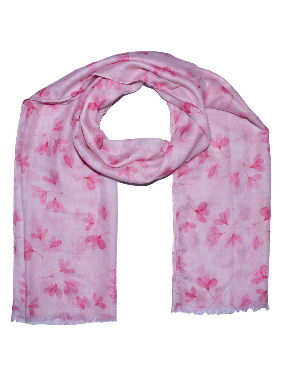 Skjerf m/blader rosa