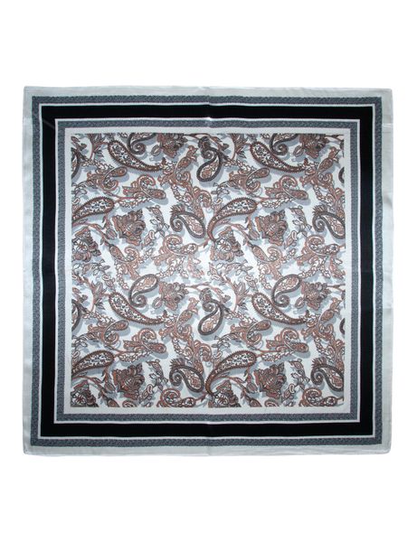 Hovedbilde Skjerf med silke paisley brun/svart