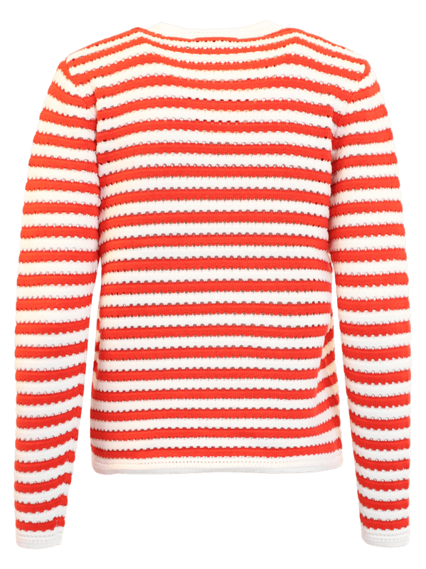 Lisen bomullsgenser rød stripe