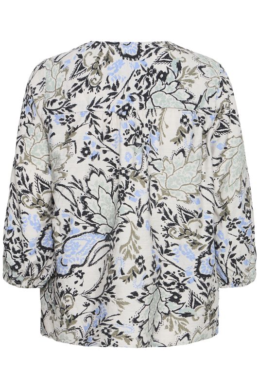 Irene bluse lys blå paisley