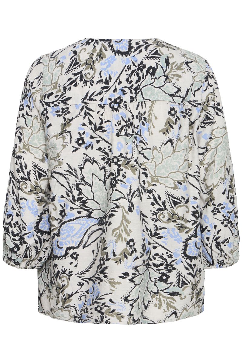 Irene bluse lys blå paisley