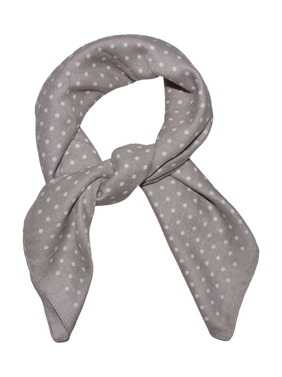 Skjerf m/prikker beige