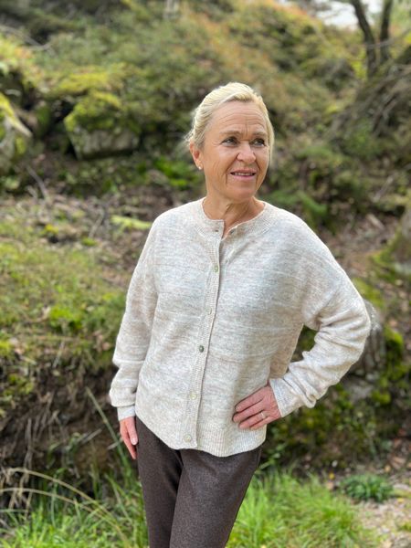 Hovedbilde Marion cardigan m/ull havre melert