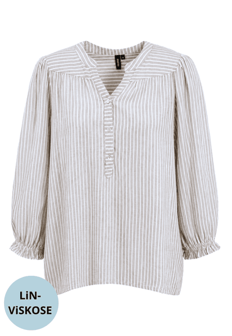 Hovedbilde Carina blusetopp stripet beige