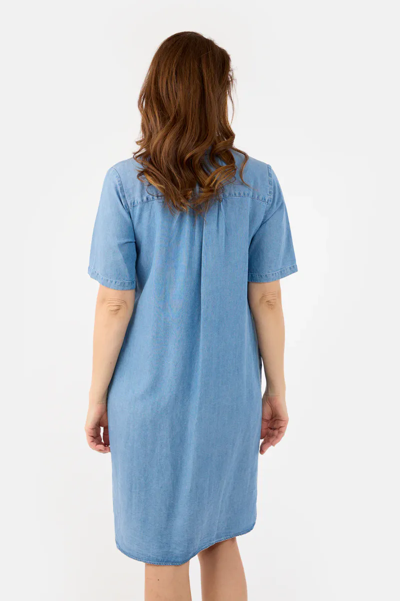 Andrea kjole blå tencel