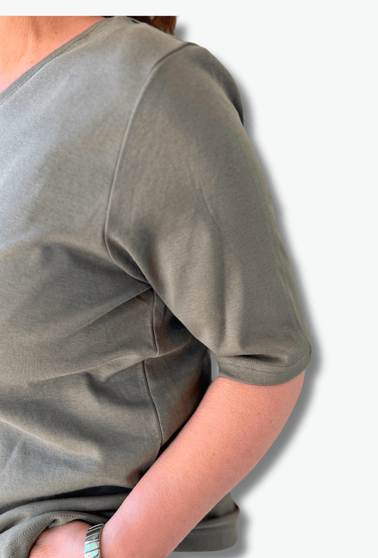Inger t-shirt basic olivengrønn