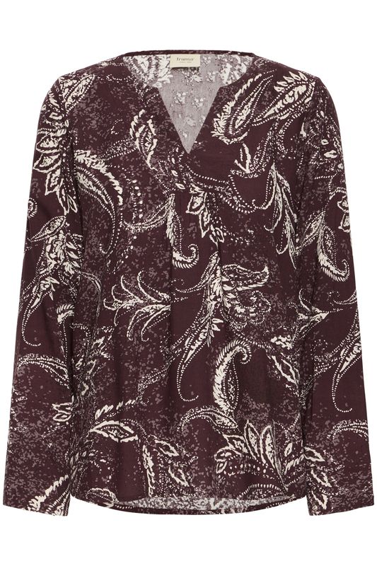 Marion bluse rød plomme