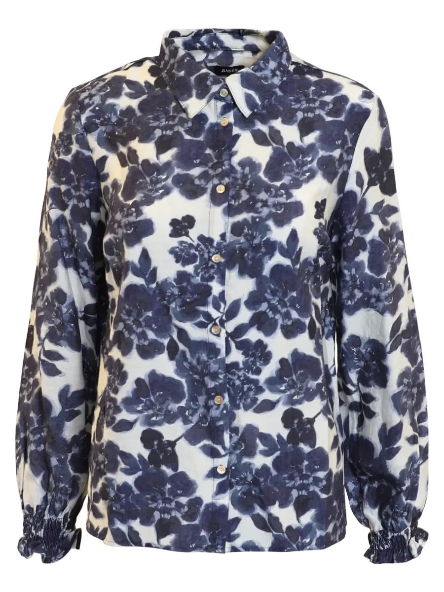 Aud bluse blå anemone