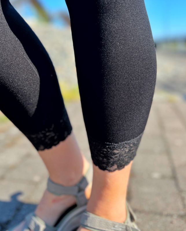 Capri-tights med blonde sort