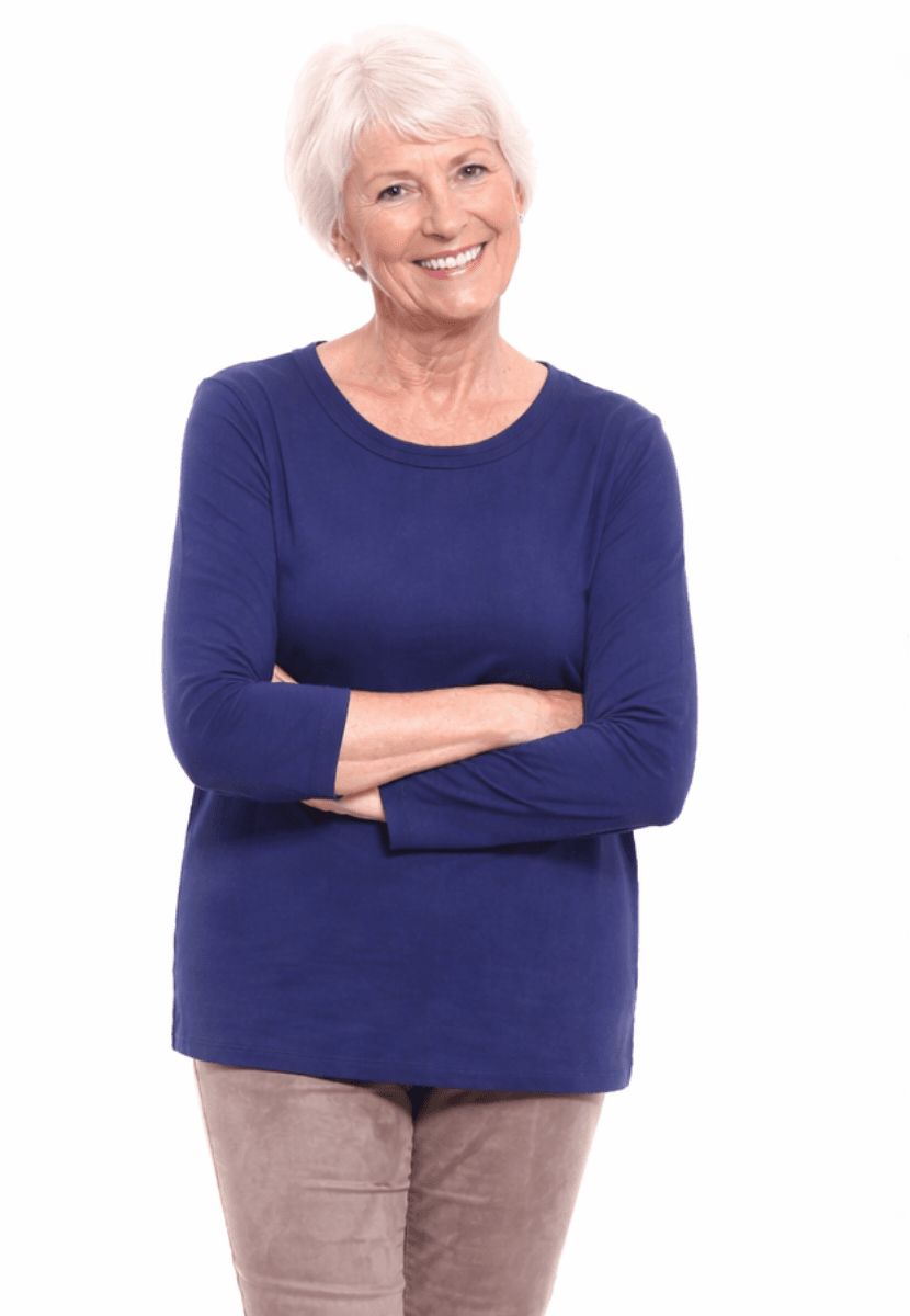 Mona basic topp marineblå