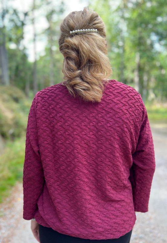 Bjørg bluse-topp burgunder