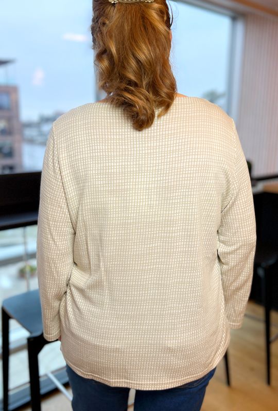 Irene topp beige grid