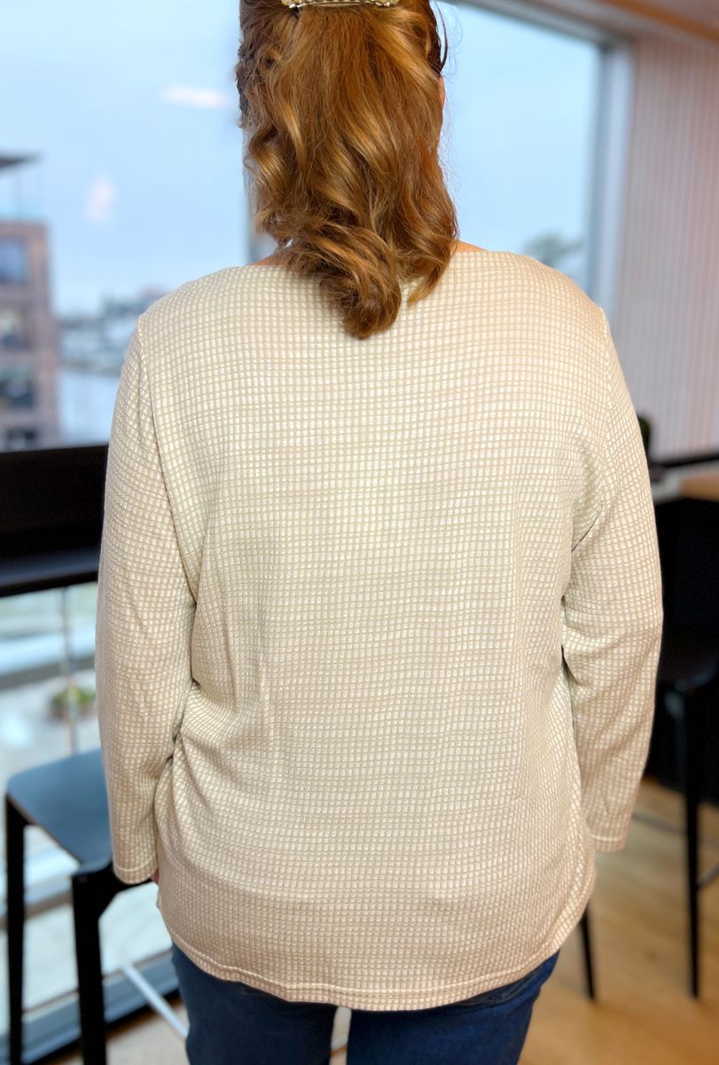 Irene topp beige grid