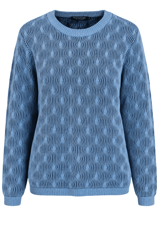 Vivian genser flettemønster blue