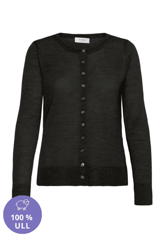 Anette ull cardigan svart