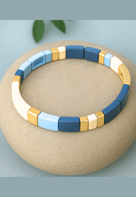 Hovedbilde Emaljert armbånd L/XL sommerblå
