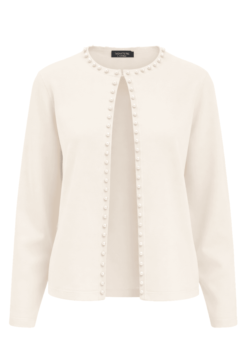 Helga cardigan kremhvit perle