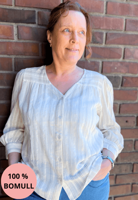 Hovedbilde Irene blusetopp lys stripe
