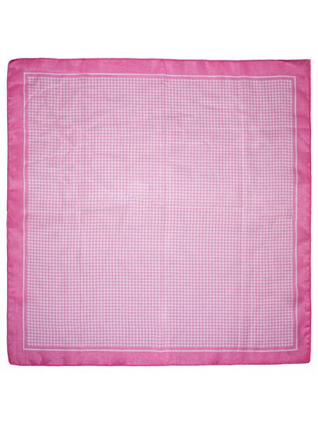 Hovedbilde Bomullsskjerf pepita-rutet rosa 