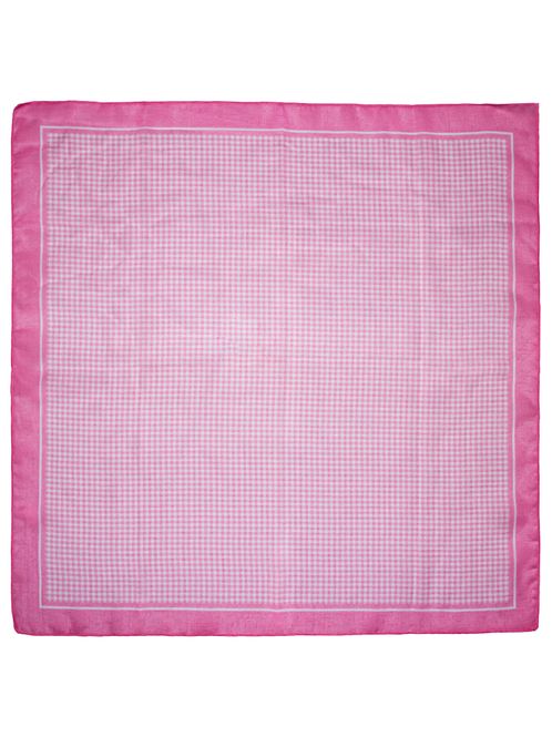 Hovedbilde Bomullsskjerf pepita-rutet rosa 