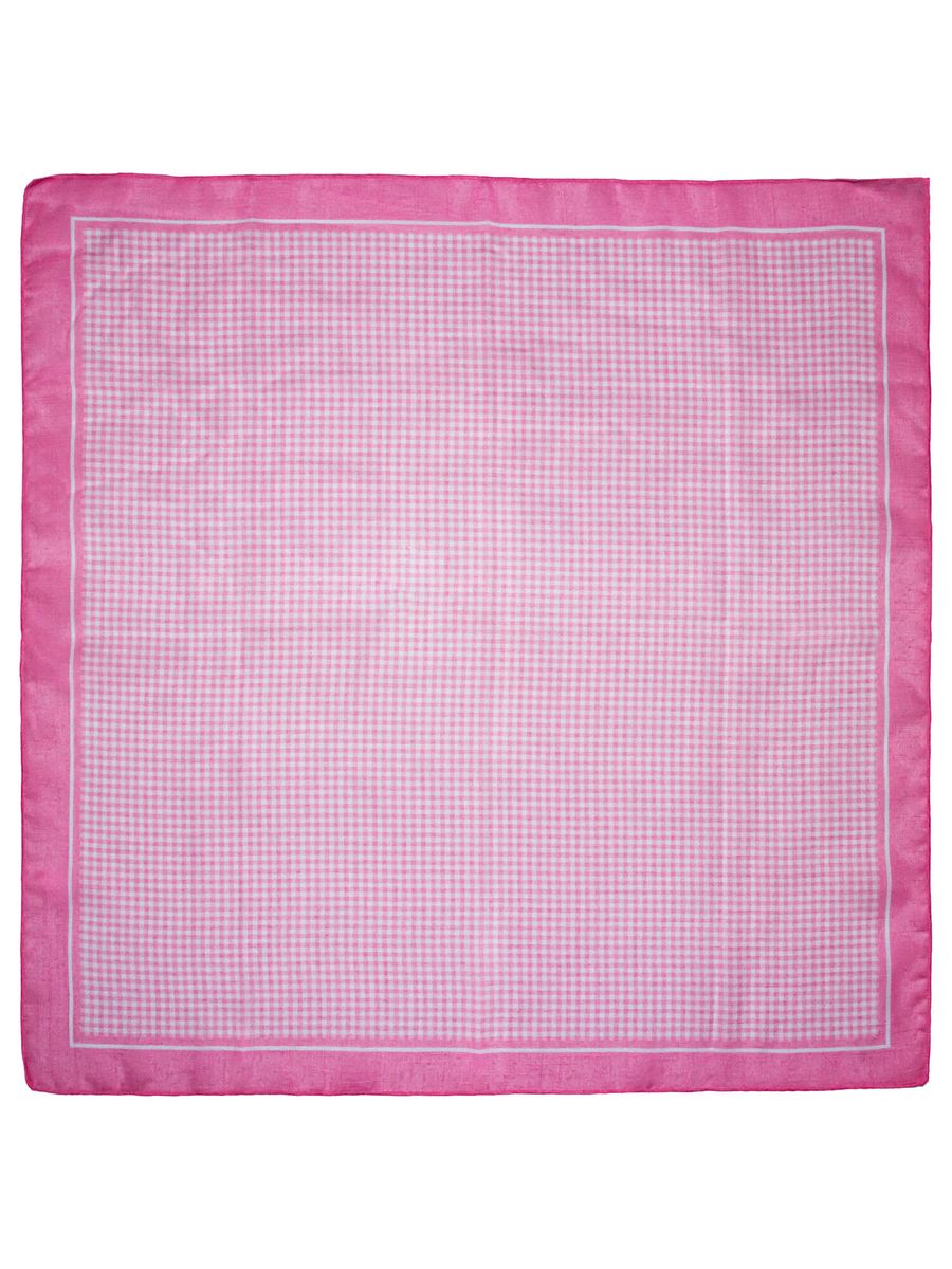 Bomullsskjerf pepita-rutet rosa 