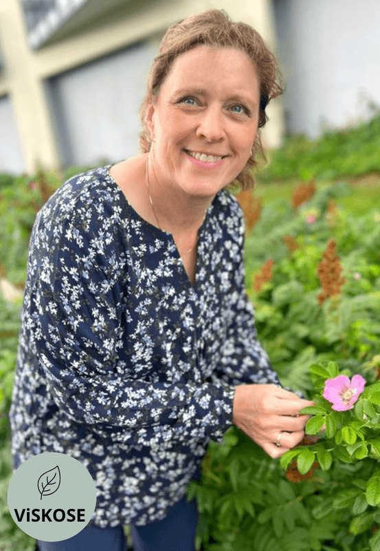 Marion bluse blå engblomst