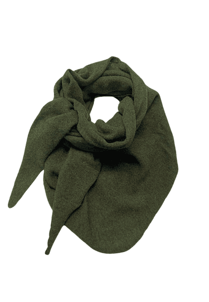 Hovedbilde Trekant-skjerf m/ull olivengrønn