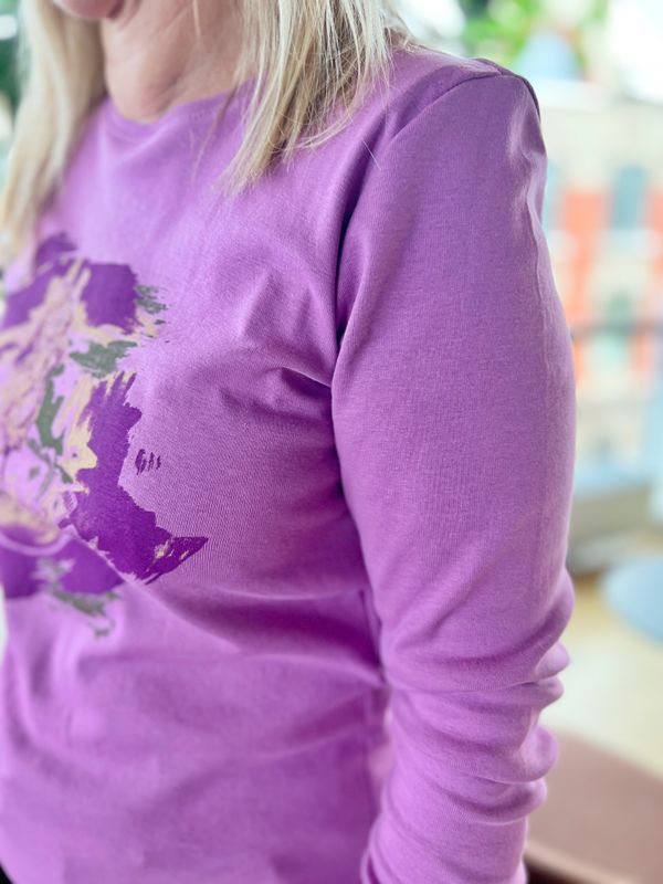 Jorunn bomull topp orkidé