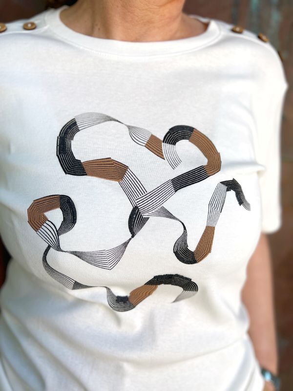 Eli T-shirt skulderknapper