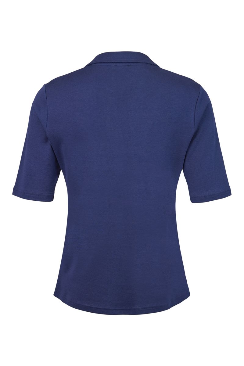 Inger t-shirt med krage blå