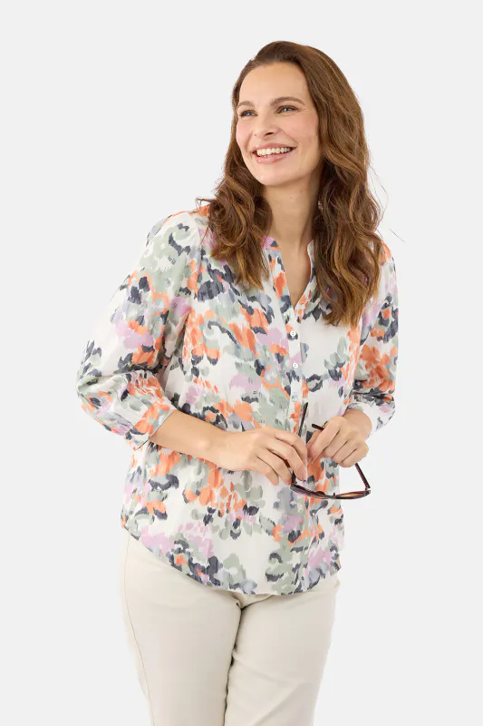 Carine bluse floral paint