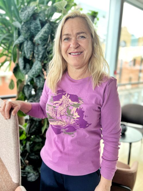 Hovedbilde Jorunn bomull topp orkidé