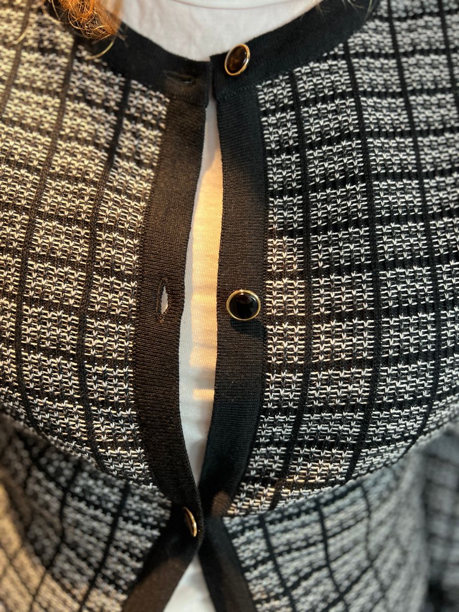Kristin cardigan svart jacquard
