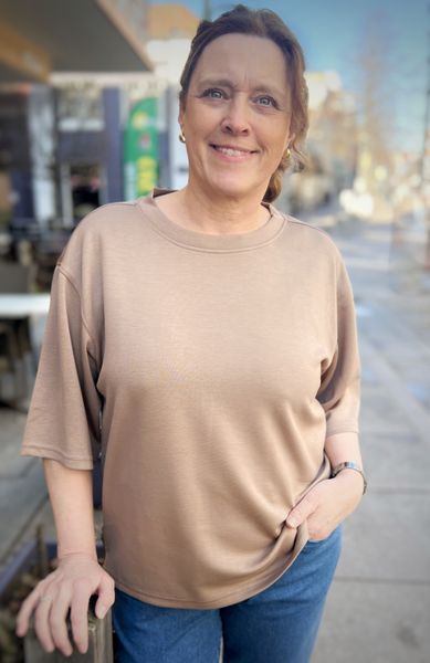 Hovedbilde Aurora myk topp mocca beige