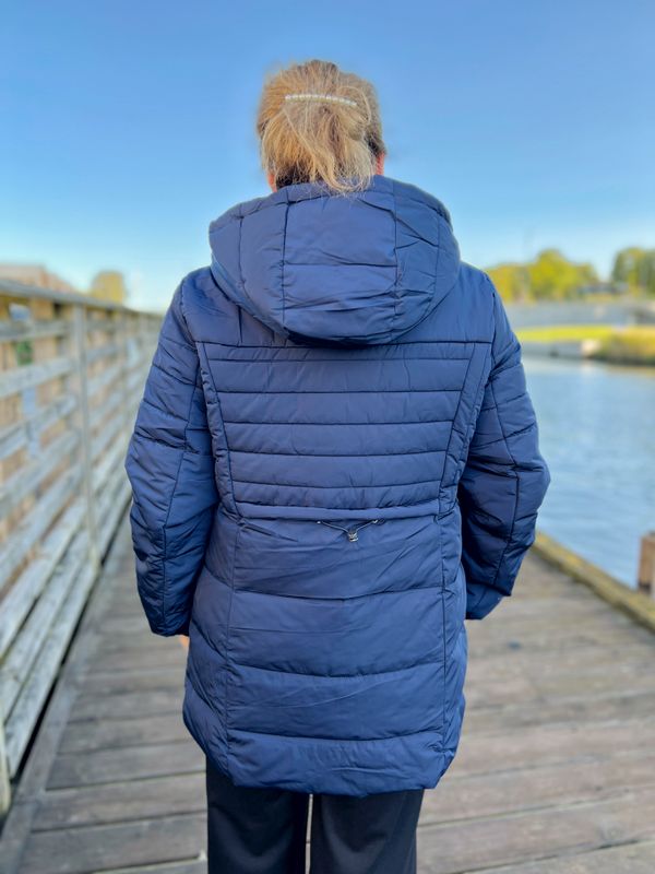 Gry vattert jakke Oxfordblå
