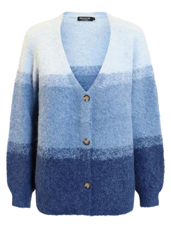 Helga cardigan isblå ombre