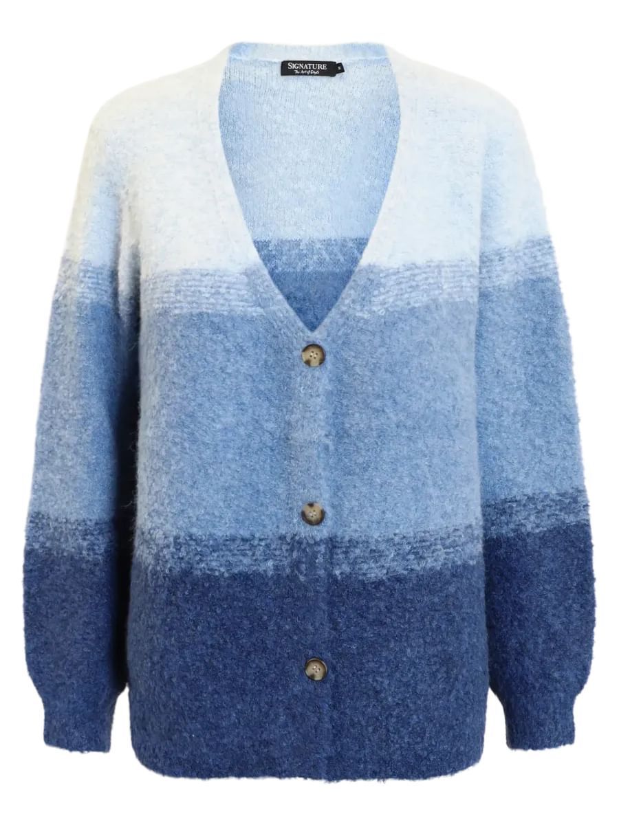 Helga cardigan isblå ombre