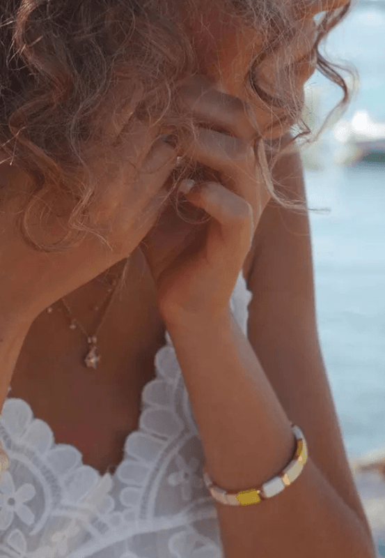 Emaljer armbånd yellow mix