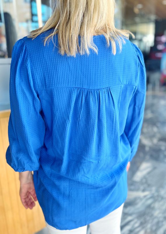 Marita bluse kornblå