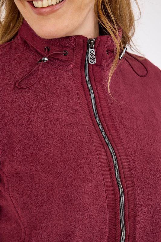 Tora fleece-jakke burgunder