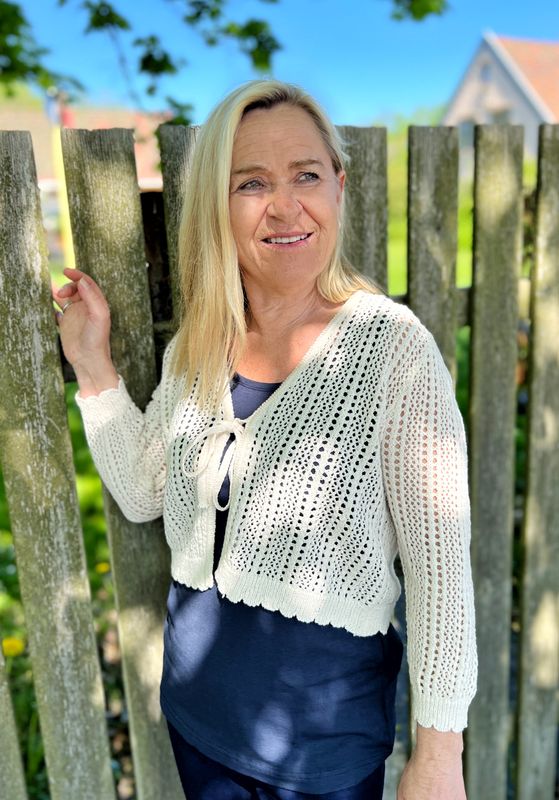 Sølvi sommer-cardigan lys sand