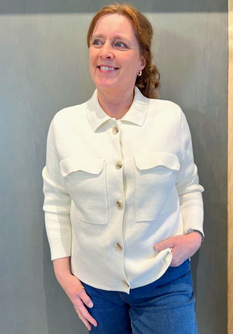 Hovedbilde Irene myk jakke kremhvit